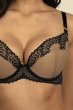 画像7: OFRA beige-black B214 | グラマー向けすっぴん美乳ブラ・ストラップ太め・バストサロン推奨・プランジブラ・B〜Hカップ・ベージュ×ブラック| ewabien エヴァビアン| 輸入下着・高級ランジェリー  (7)